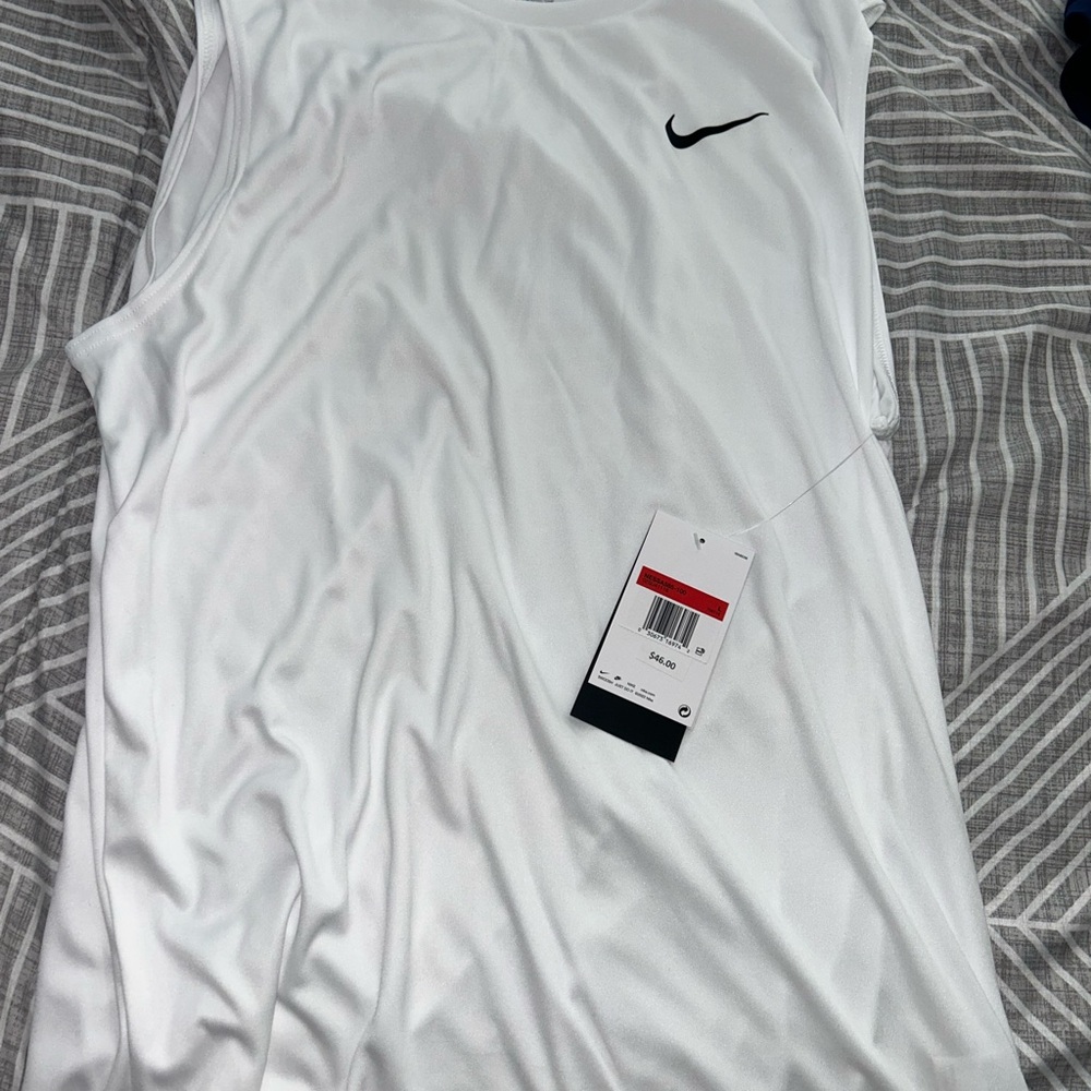 Nike White Dri-FIT Swim Top